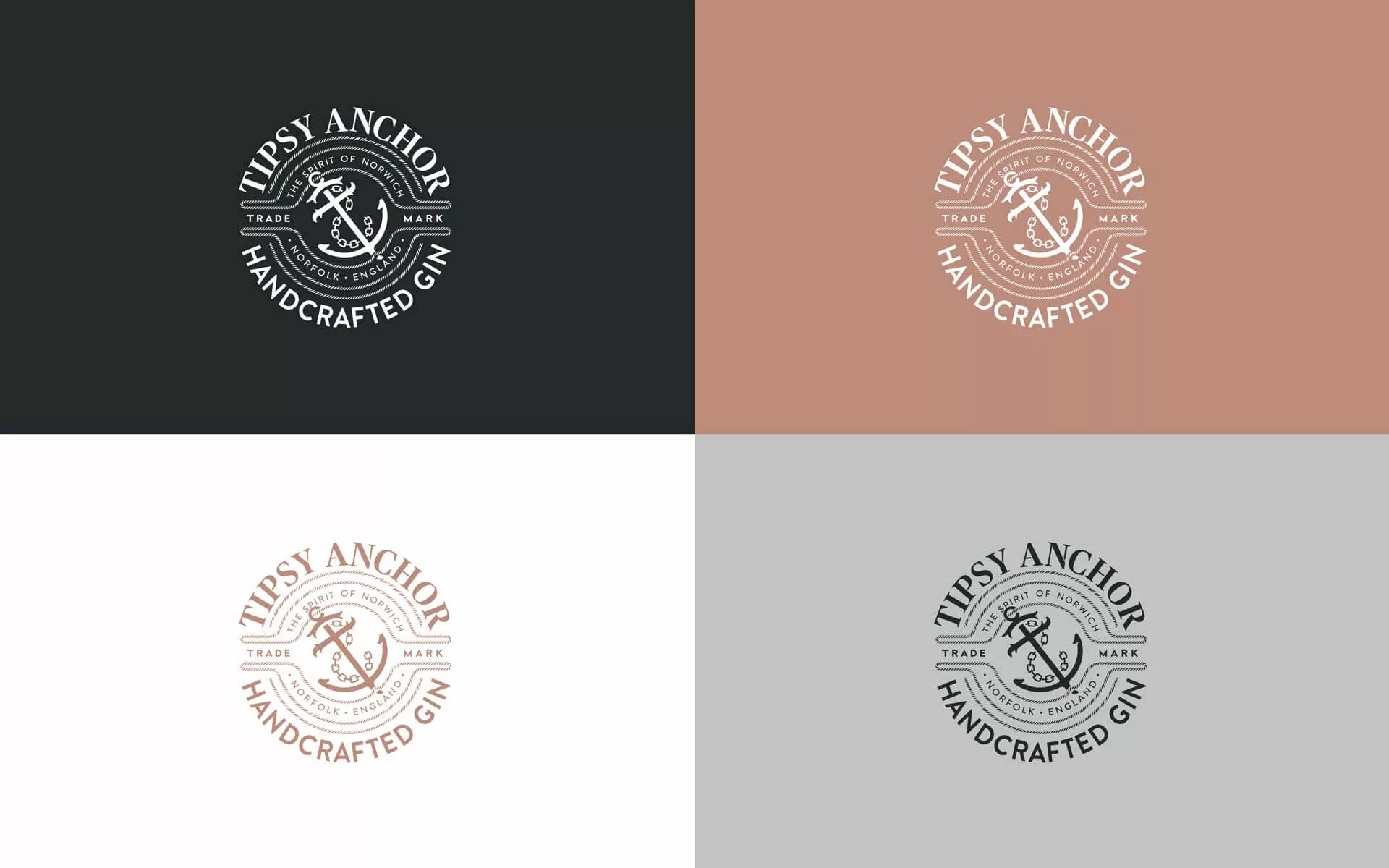 4 variations of the Bullards logo on different coloured backgrounds