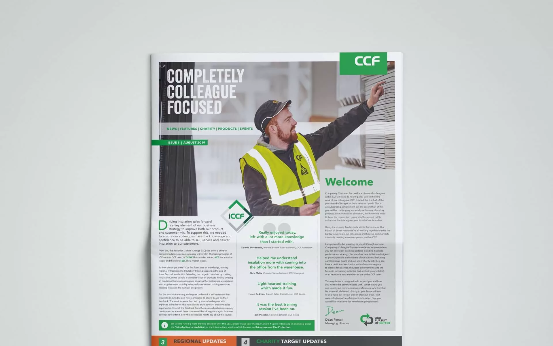An inside view of the CCF magazine
