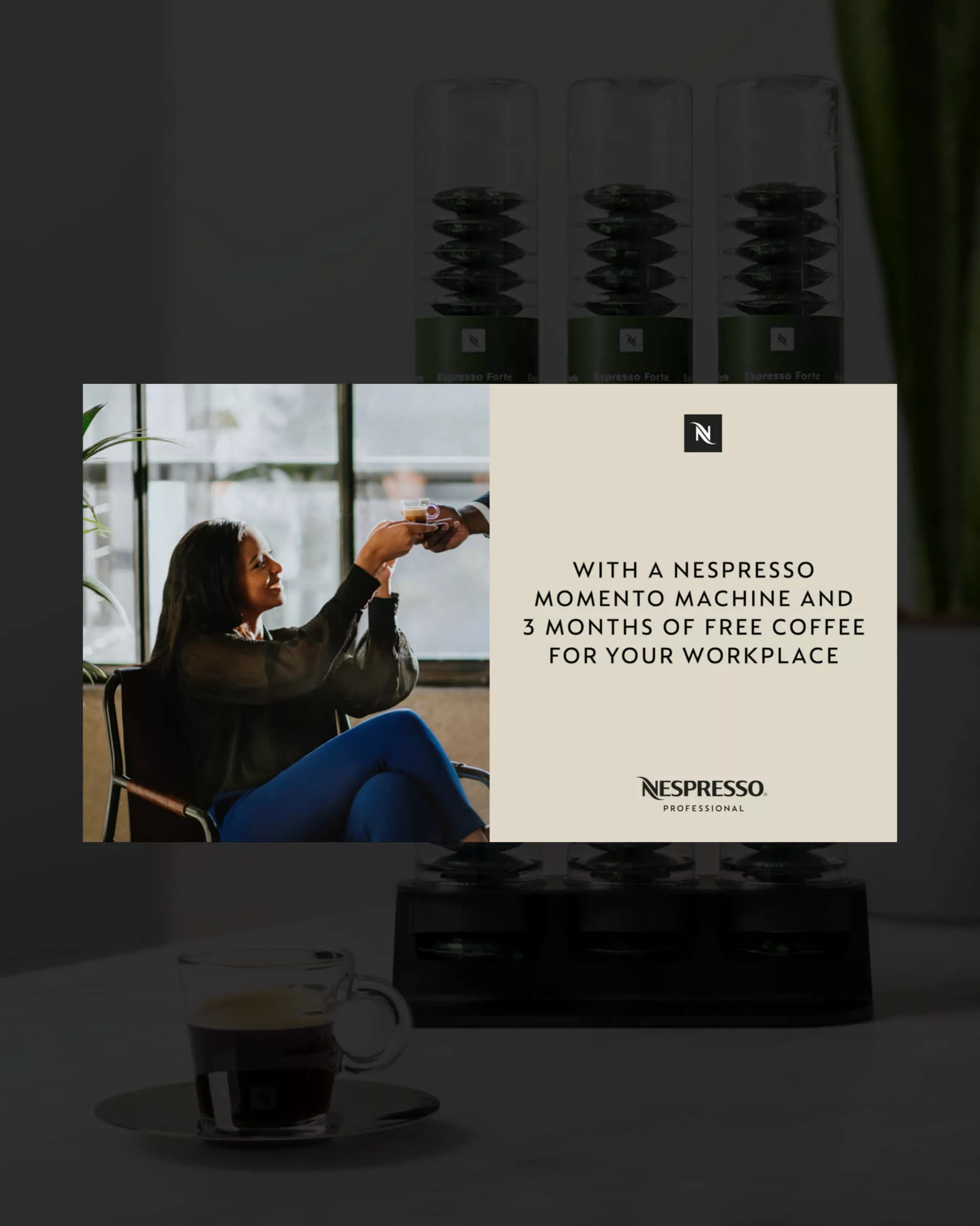 An animated social asset for Nespresso Professional