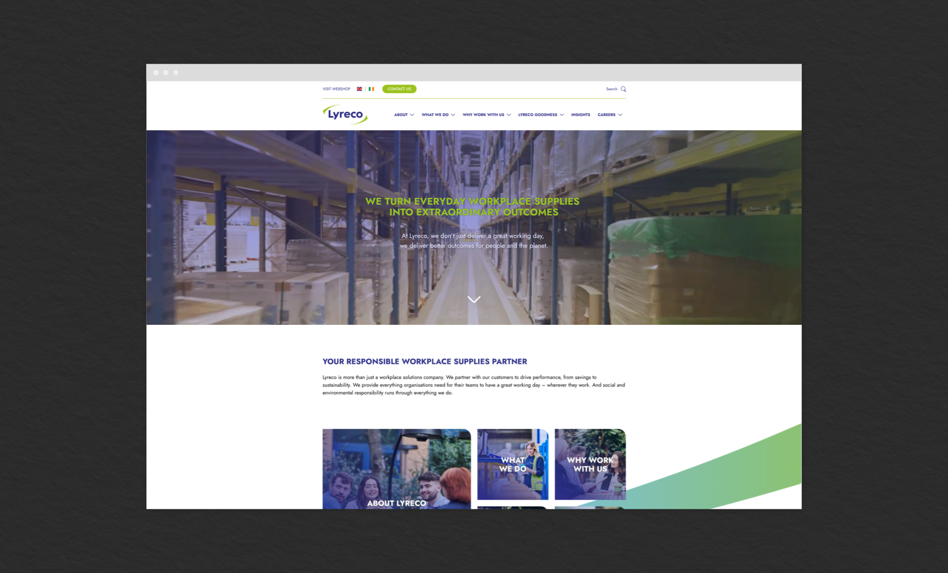 The why.lyreco homepage