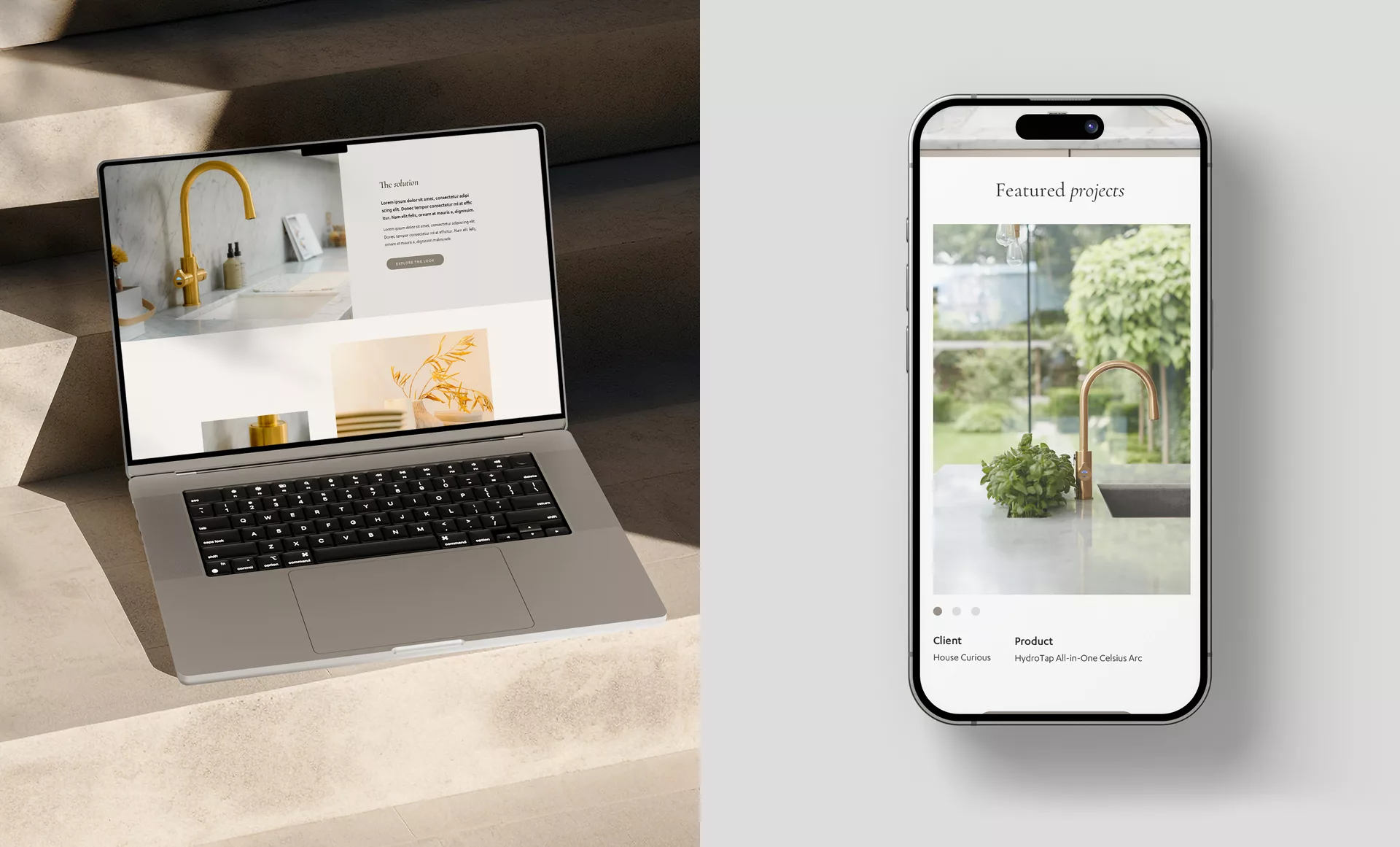 Two images side by side showing a mock up of the Zip Residential website on a laptop and mobile device