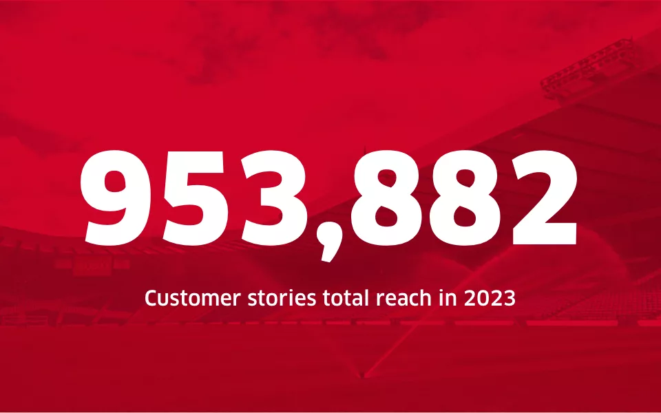 A statistic about Reesink customer stories