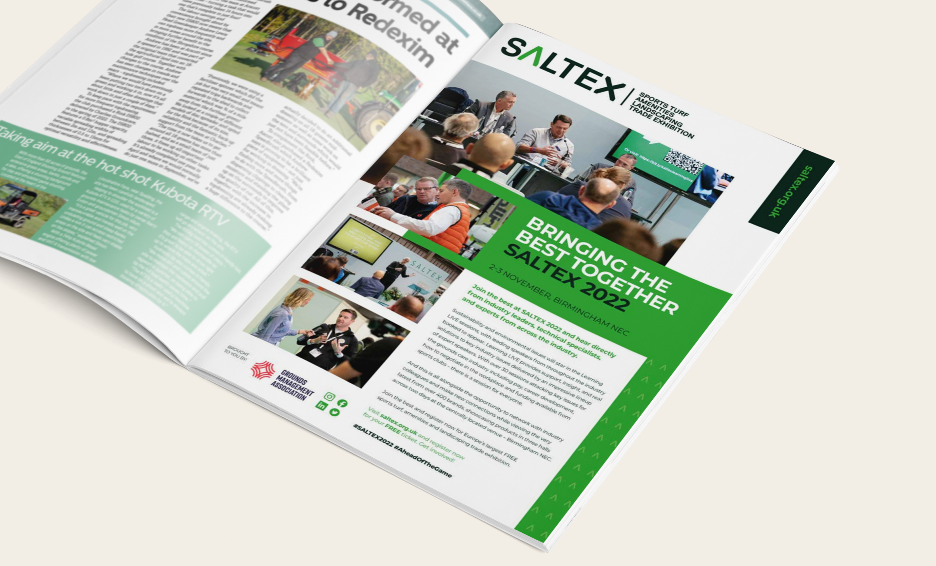 Promotion of the SALTEX event in a magazine